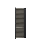 Variant Multipurpose Black Tall 2 Door Utility Shoe Storage Cupboard - FurniComp