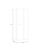Variant Multipurpose Black Tall 2 Door Utility Shoe Storage Cupboard - FurniComp