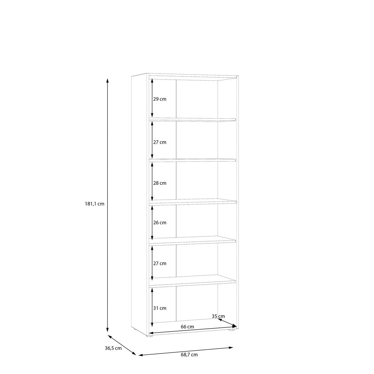 Variant Multipurpose Black Tall 2 Door Utility Shoe Storage Cupboard - FurniComp