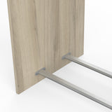 Veera 3 Drawer Extendable Open Corner Wardrobe with Shelves and Rail - Matt White & Oak - FurniComp