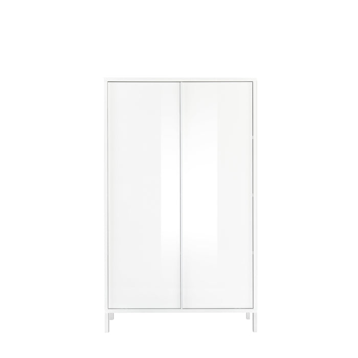 Verona 2 Door White Gloss Tall Sideboard/Highboard - FurniComp