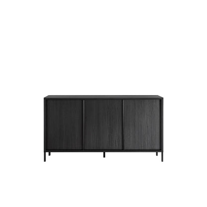 Verona 3 Door Black Oak 156cm Sideboard - FurniComp