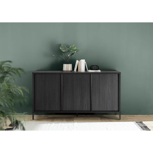 Verona 3 Door Black Oak 156cm Sideboard - FurniComp