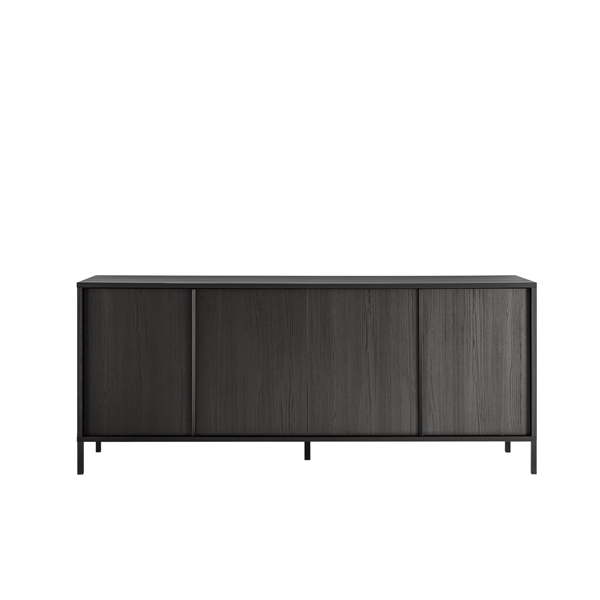 Verona 4 Door Black Oak 206cm Large Sideboard - FurniComp