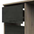 Victor 3 Drawer Black and Royal Oak Office Desk - FurniComp