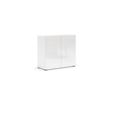 Vida 2 Door 90cm Small Compact White Gloss Sideboard - FurniComp