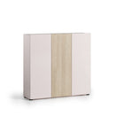Vida 3 Door 120cm Cashmere & Oak 30 Pair Large Shoe Cabinet - FurniComp