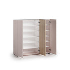 Vida 3 Door 120cm Cashmere & Oak 30 Pair Large Shoe Cabinet - FurniComp