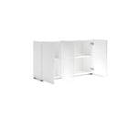 Vida 3 Door 135cm White Gloss Sideboard - FurniComp