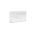 Vida 3 Door 1 Drawer 135cm White Gloss Sideboard - FurniComp