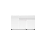 Vida 3 Door 1 Drawer 135cm White Gloss Sideboard - FurniComp