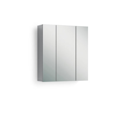 Vida 3 Door 60cm White Gloss Mirrored Wall Mounted Bathroom Cabinet - FurniComp