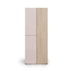 Vida 3 Door 80cm Cashmere & Oak Tall Shoe Cabinet/Storage Cupboard - FurniComp