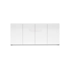 Vida 4 Door 180cm Large White Gloss Sideboard - FurniComp