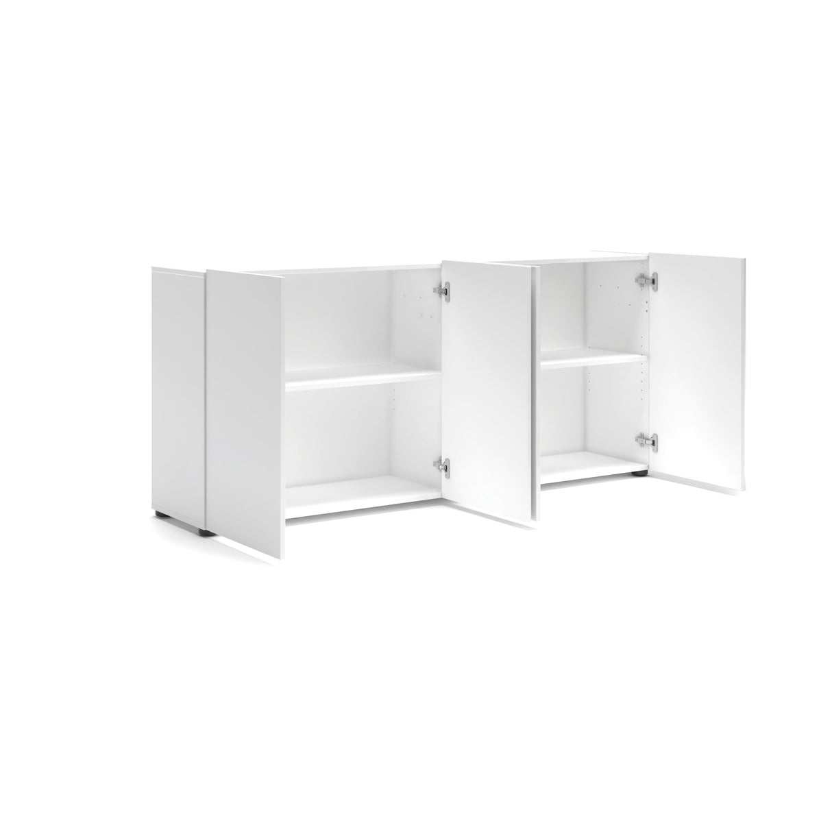 Vida 4 Door 180cm Large White Gloss Sideboard - FurniComp