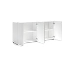 Vida 4 Door 180cm Large White Gloss Sideboard - FurniComp