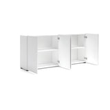 Vida 4 Door 180cm Large White Gloss Sideboard - FurniComp