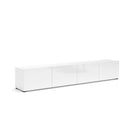Vida 4 Tilting Door 225cm Large White Gloss TV Stand - FurniComp