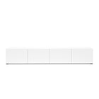 Vida 4 Tilting Door 225cm Large White Gloss TV Stand - FurniComp