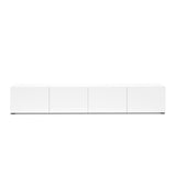 Vida 4 Tilting Door 225cm Large White Gloss TV Stand - FurniComp