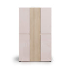 Vida 5 Door 120cm Cashmere & Oak Tall Shoe Cabinet/Storage Cupboard - FurniComp