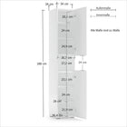 Vida 2 Door 34cm White Gloss Tall Free Standing Bathroom Storage Cabinet - FurniComp