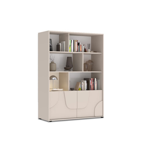 Vienna 100cm 2 Door Tall Cashmere Bookcase - FurniComp