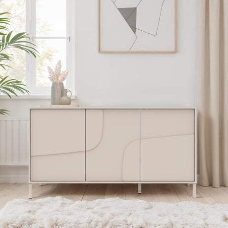 Vienna 150cm 3 Door Cashmere Sideboard - FurniComp