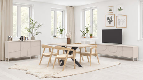 Vienna 150cm 3 Door Cashmere Sideboard - FurniComp