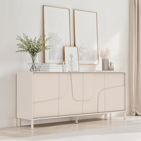 Vienna 210cm 4 Door Large Cashmere Sideboard - FurniComp