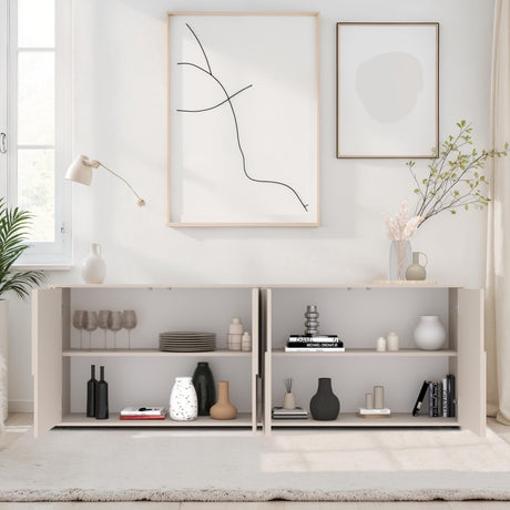 Vienna 210cm 4 Door Large Cashmere Sideboard - FurniComp