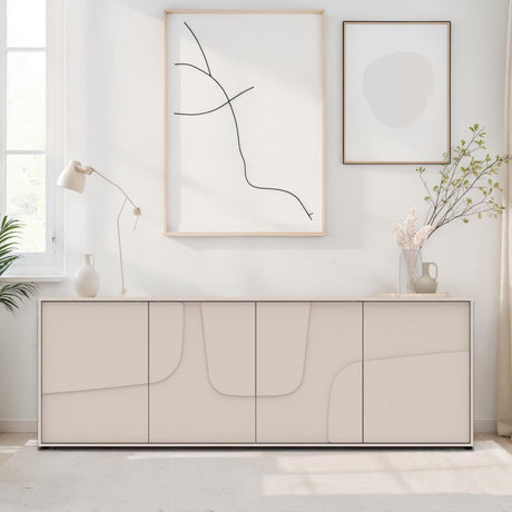 Vienna 210cm 4 Door Large Cashmere Sideboard - FurniComp