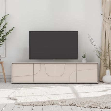 Vienna 210cm 4 Door Large Cashmere TV Unit - FurniComp