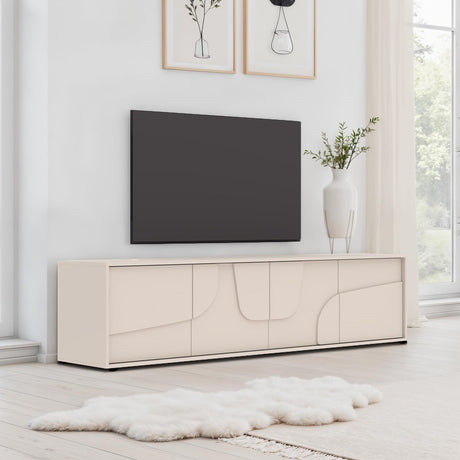 Vienna 210cm 4 Door Large Cashmere TV Unit - FurniComp