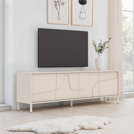 Vienna 210cm 4 Door Large Cashmere TV Unit - FurniComp