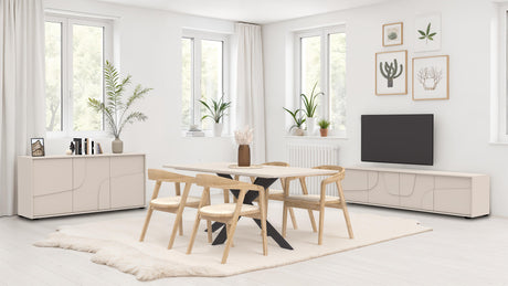 Vienna 210cm 4 Door Large Cashmere Sideboard - FurniComp