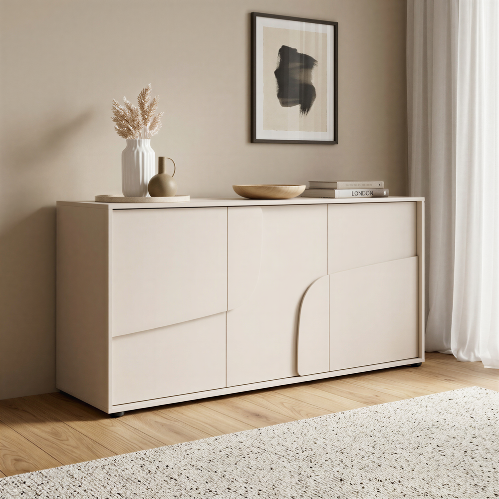 Vienna 150cm 3 Door Cashmere Sideboard - FurniComp