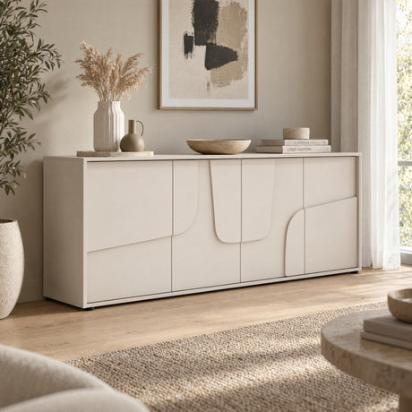 Vienna 210cm 4 Door Large Cashmere Sideboard - FurniComp