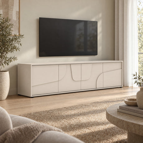 Vienna 210cm 4 Door Large Cashmere TV Unit - FurniComp