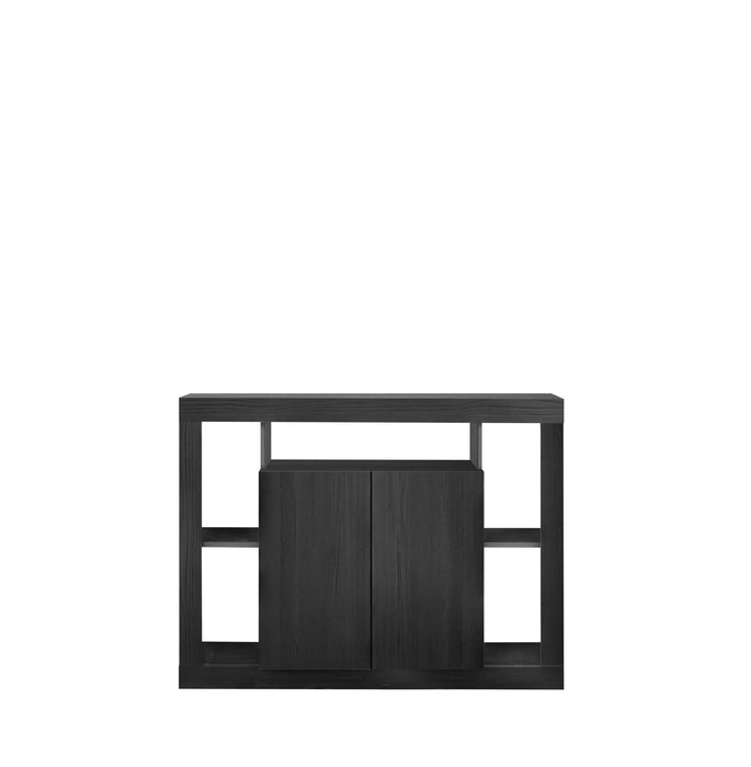 Viola 2 Door Black Oak Small Sideboard - FurniComp