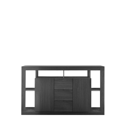 Viola 2 Door 3 Drawer 172cm Black Oak Sideboard - FurniComp