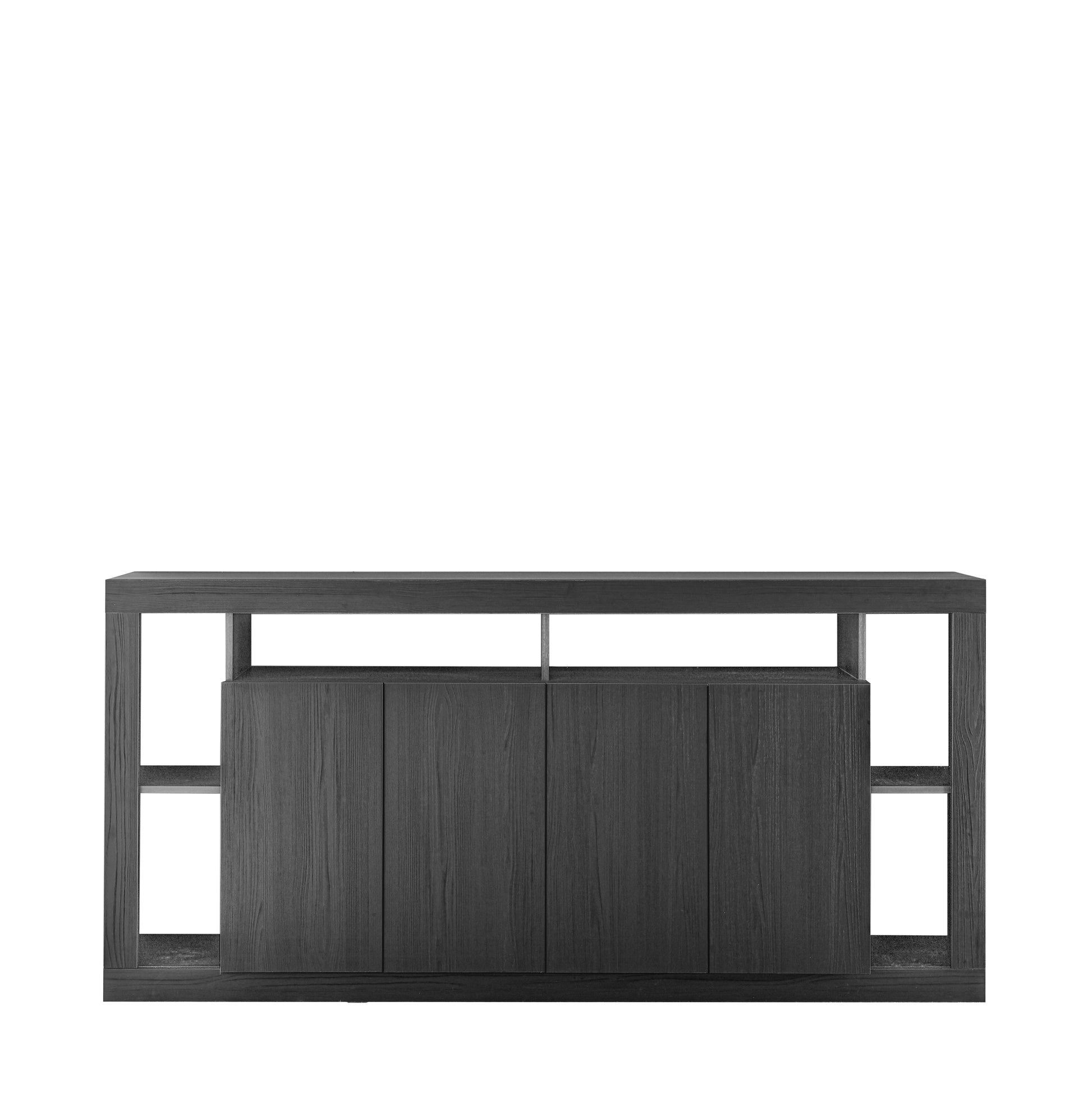 Viola 4 Door Black Oak Large Sideboard - FurniComp