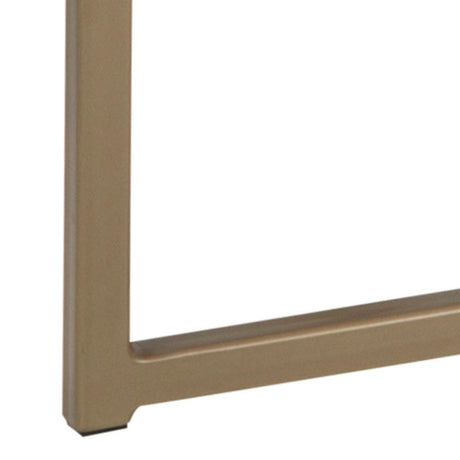 Violet 120cm Rectangle Coffee Table- White Marble & Gold - FurniComp