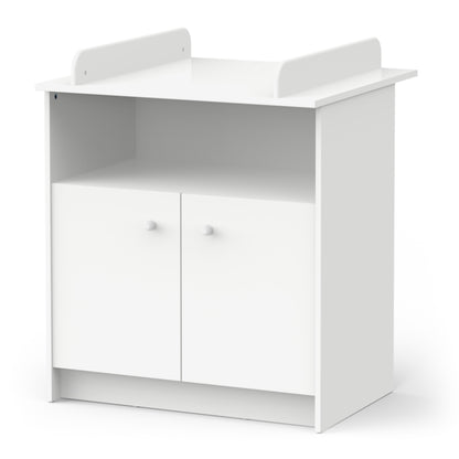 Violet 2 Door Baby Changing Table- Matt White - FurniComp