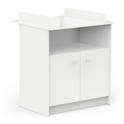 Violet 2 Door Baby Changing Table- Matt White - FurniComp