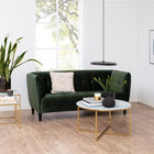 Violet 80cm Round Coffee Table- White Marble & Gold - FurniComp