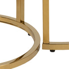 Violet Nest of 2 Round Tables- White Marble & Gold - FurniComp