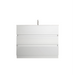 Vivia 3 Drawer White High Gloss 1010mm Free Standing Countertop Vanity Unit - FurniComp