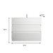 Vivia 3 Drawer White High Gloss 820mm Free Standing Countertop Vanity Unit - FurniComp