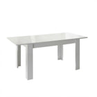 Ashley 137x90cm Extending Dining Table- White Gloss - FurniComp